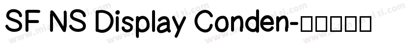 SF NS Display Conden字体转换